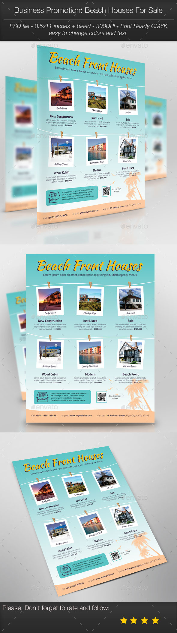 GraphicRiver Business Promotion Beach Houses For Sale 10790157 GraphicRiver Business Promotion Beach Houses For Sale 10790157