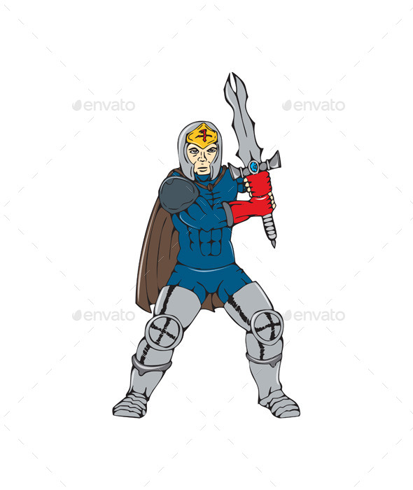 GraphicRiver Knight Wielding Sword 10790189 GraphicRiver Knight Wielding Sword 10790189
