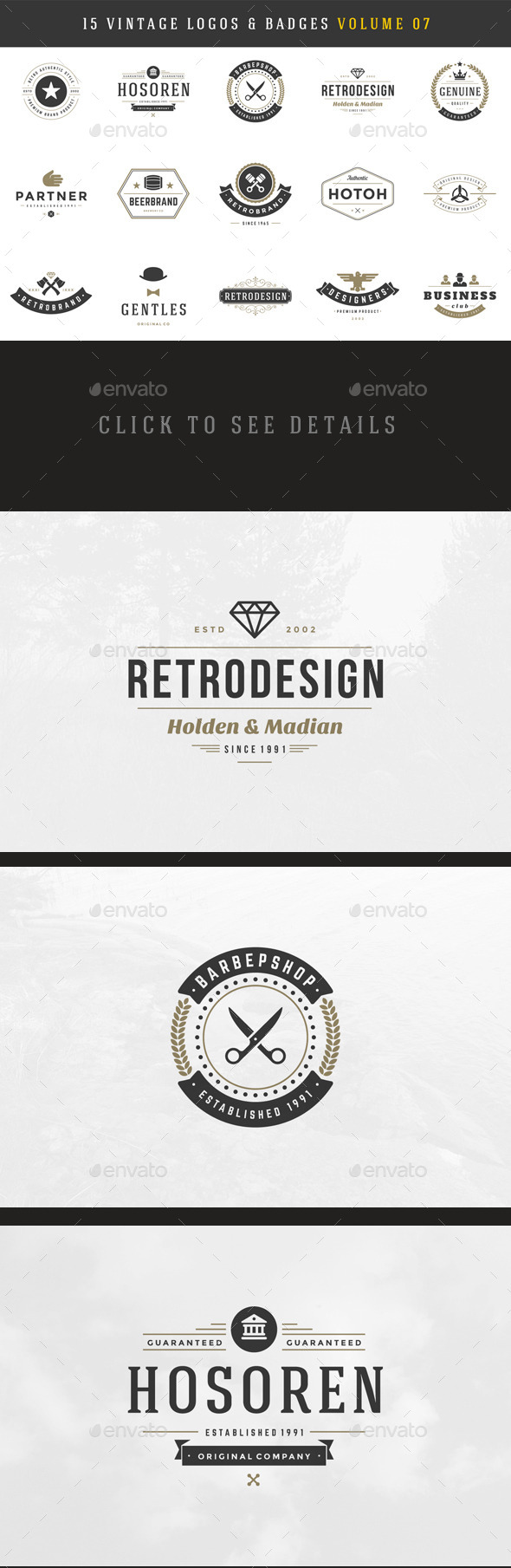 GraphicRiver 15 Retro Vintage Logotypes or Badges 10795048 GraphicRiver 15 Retro Vintage Logotypes or Badges 10795048