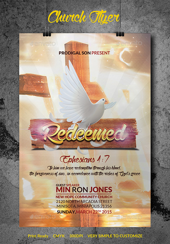 GraphicRiver Redeemed Church Flyer 10733959 GraphicRiver Redeemed Church Flyer 10733959