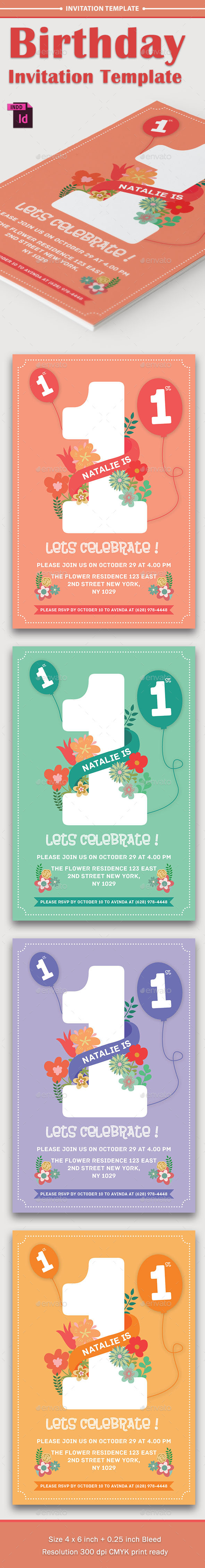 GraphicRiver Baby Birthday Template Vol 2 10795542 GraphicRiver Baby Birthday Template Vol 2 10795542
