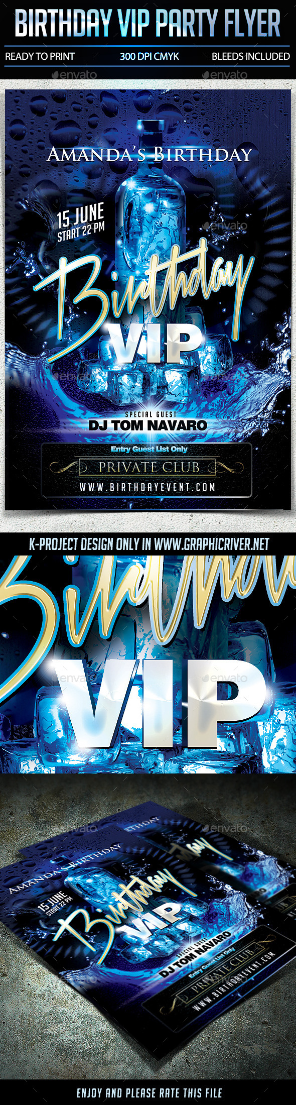 GraphicRiver Birthday VIP Party Flyer 10795637 GraphicRiver Birthday VIP Party Flyer 10795637