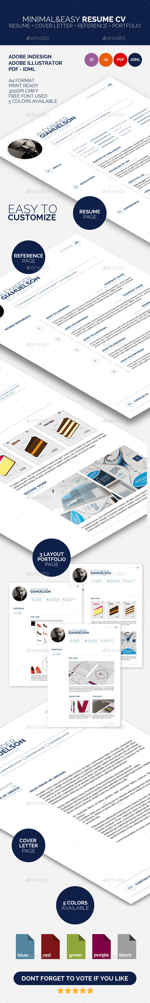 GraphicRiver Minimal&Easy Resume Cv 10796770 GraphicRiver Minimal&Easy Resume Cv 10796770