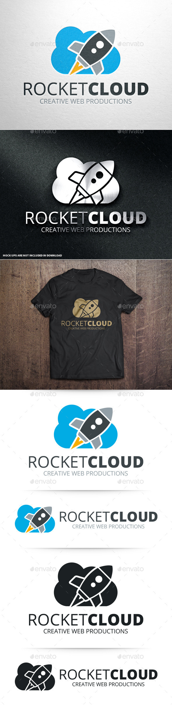 GraphicRiver Rocket Cloud Logo Template 10796788 GraphicRiver Rocket Cloud Logo Template 10796788