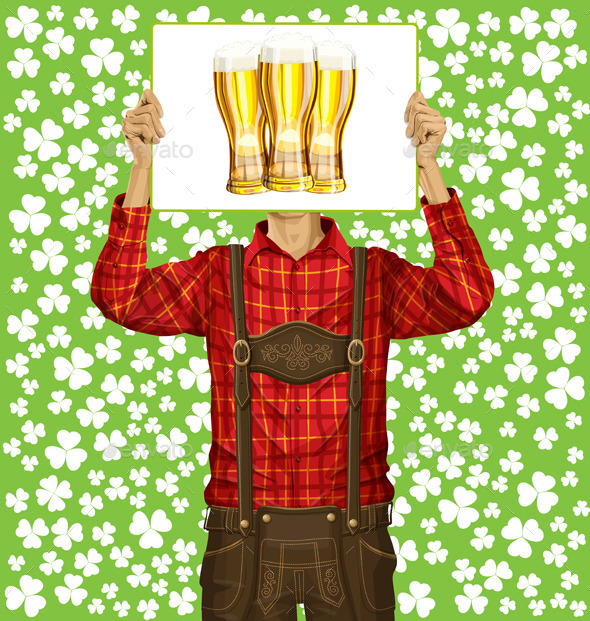 GraphicRiver Man With Write Board On St Patricks Day 10797410 GraphicRiver Man With Write Board On St Patricks Day 10797410