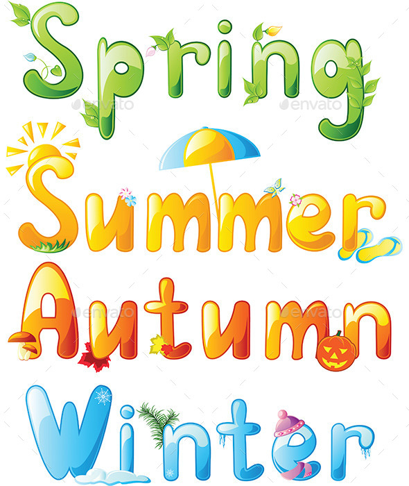 GraphicRiver Seasons Typography 10797427 GraphicRiver Seasons Typography 10797427