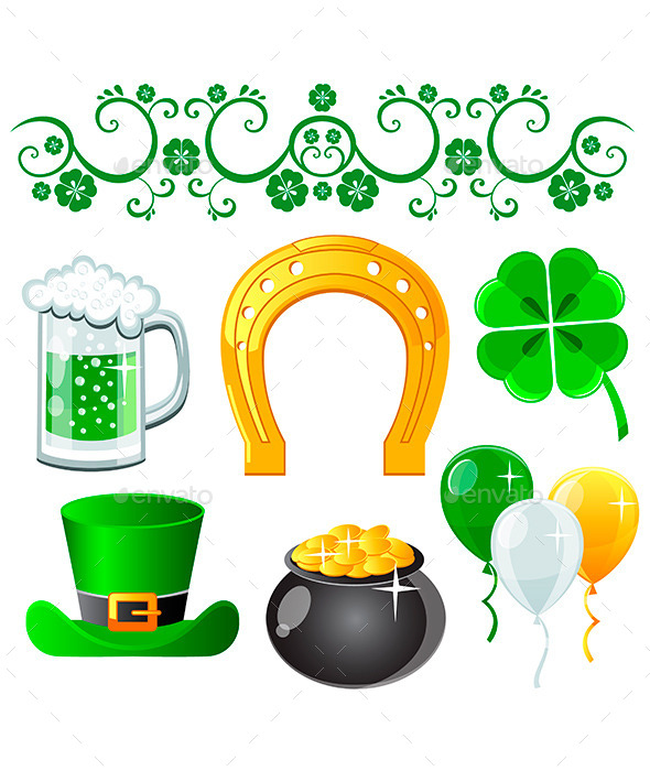 GraphicRiver Saint Patrick s Day Symbols 10797459 GraphicRiver Saint Patrick s Day Symbols 10797459