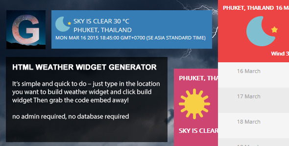HTML - Weather Widget Generator