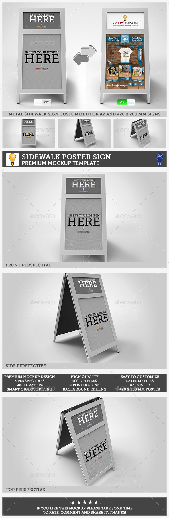 GraphicRiver Sidewalk Poster Sign Mockup 10798344 GraphicRiver Sidewalk Poster Sign Mockup 10798344