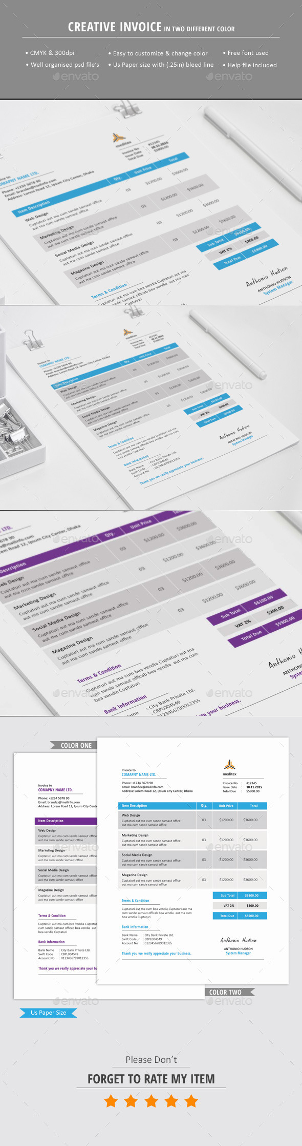 Creative Invoice Template (Proposals & Invoices)