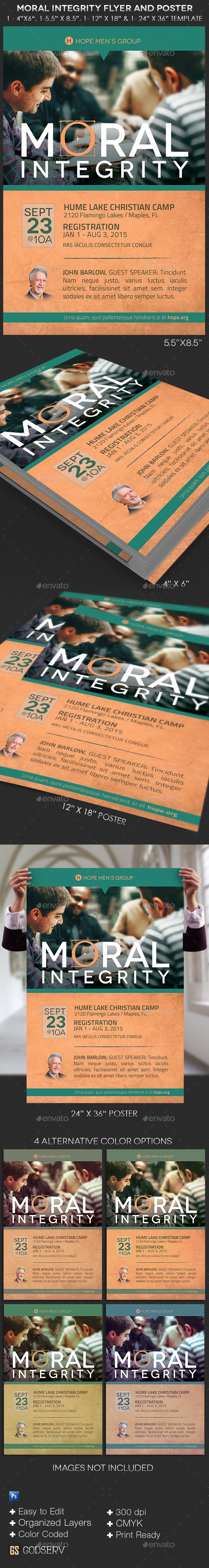 Moral Integrity Church Flyer and Poster Template 