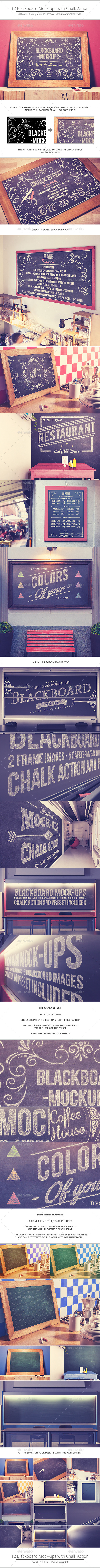 GraphicRiver Blackboard Chalkboard Mock-ups with Chalk Action 10799470 GraphicRiver Blackboard Chalkboard Mock-ups with Chalk Action 10799470