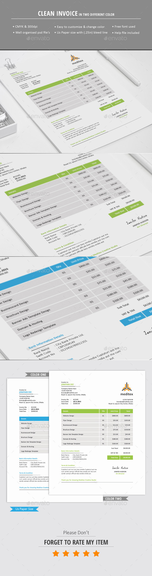 Clean Invoice Template (Proposals & Invoices)