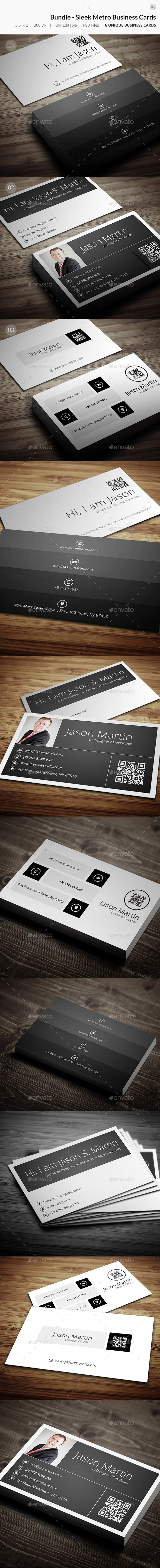 Bundle - Sleek Metro Business Cards - 84 (Corporate)