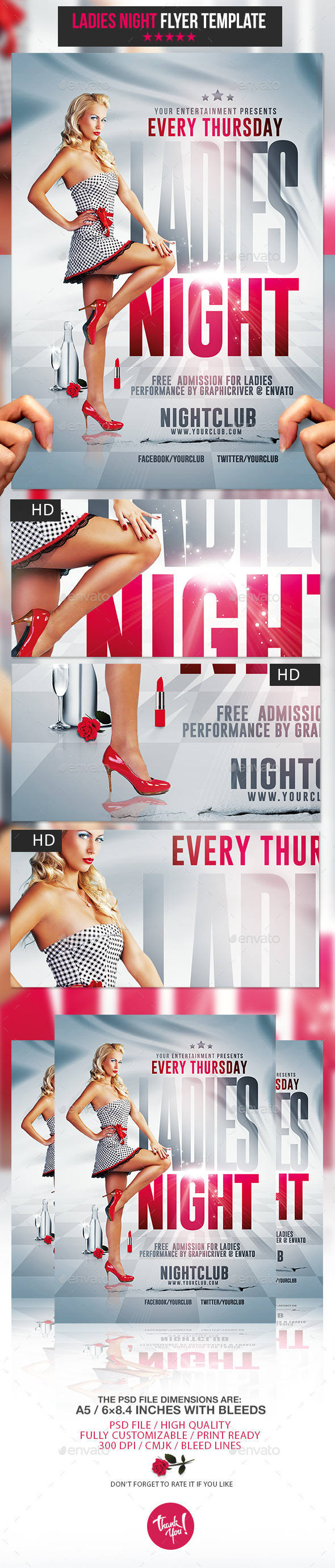 Ladies Night Party | Psd Flyer Template (Clubs & Parties)