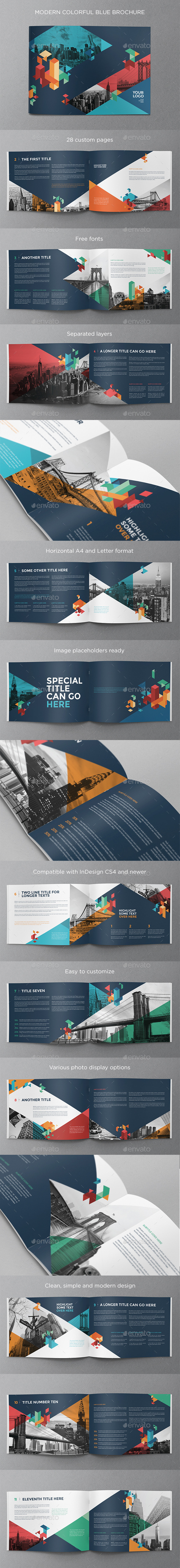 Colorful Blue Brochure (Brochures)