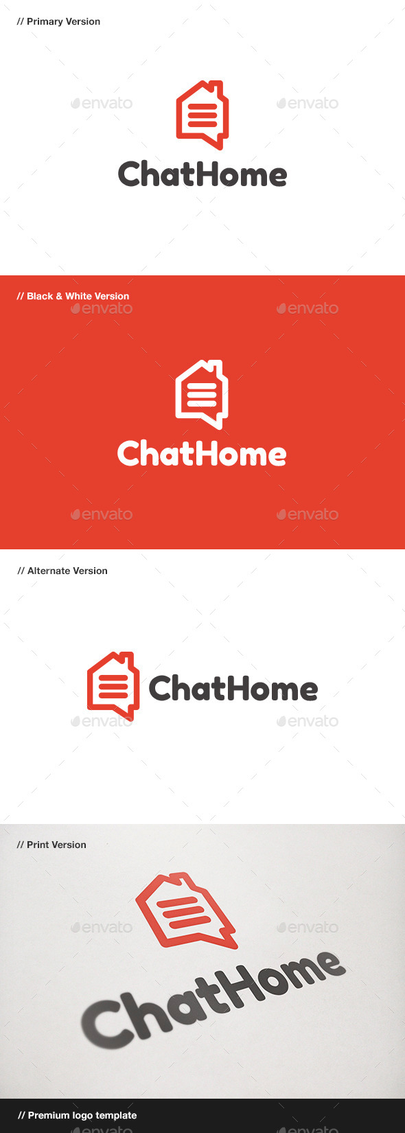 GraphicRiver Chat Home Logo 10801894 GraphicRiver Chat Home Logo 10801894