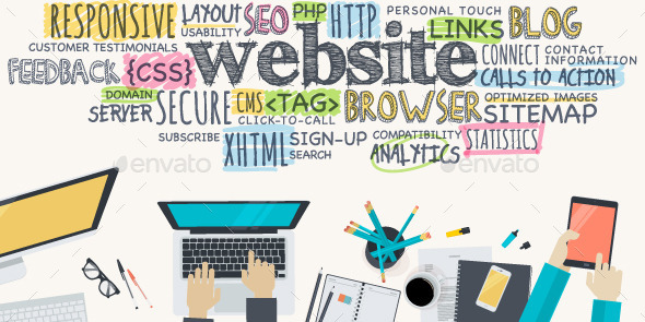 GraphicRiver Flat Design Concept for Website Development 10801965 GraphicRiver Flat Design Concept for Website Development 10801965