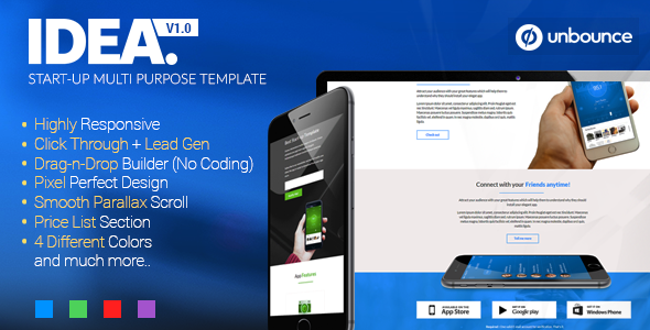 ThemeForest Idea Startup Multi-Purpose Unbounce Template 10802777 ThemeForest Idea Startup Multi-Purpose Unbounce Template 10802777