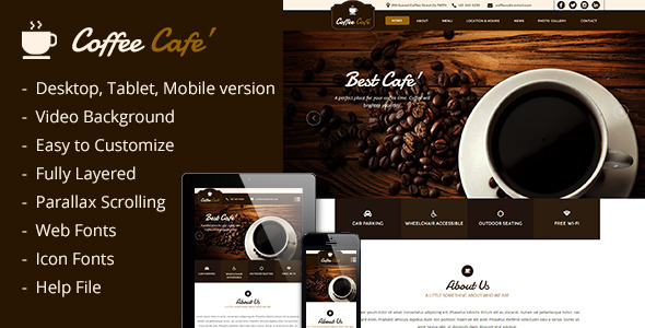 ThemeForest Coffee Cafe Template 10748487 ThemeForest Coffee Cafe Template 10748487