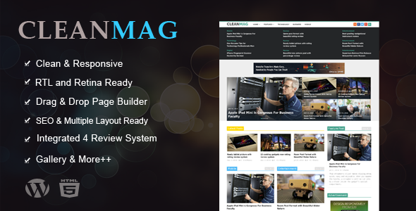 Cleanmag - Multipurpose Magazine WordPress Theme