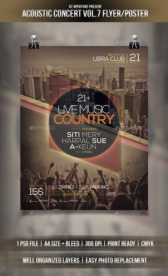 GraphicRiver Acoustic Concert Flyer Poster Vol.7 10803460 GraphicRiver Acoustic Concert Flyer Poster Vol.7 10803460