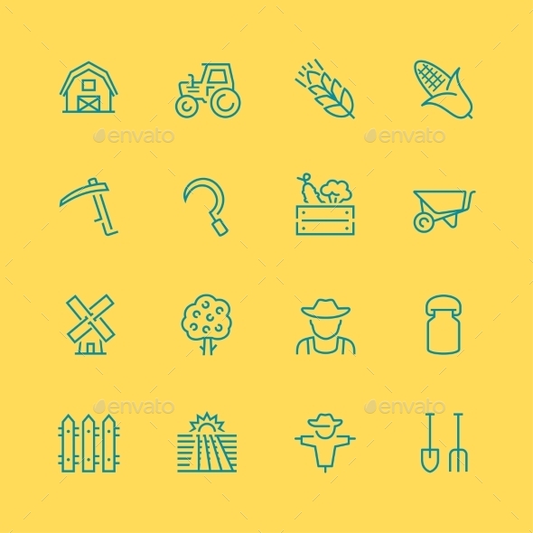 Vector Farm Icon Set (Objects)