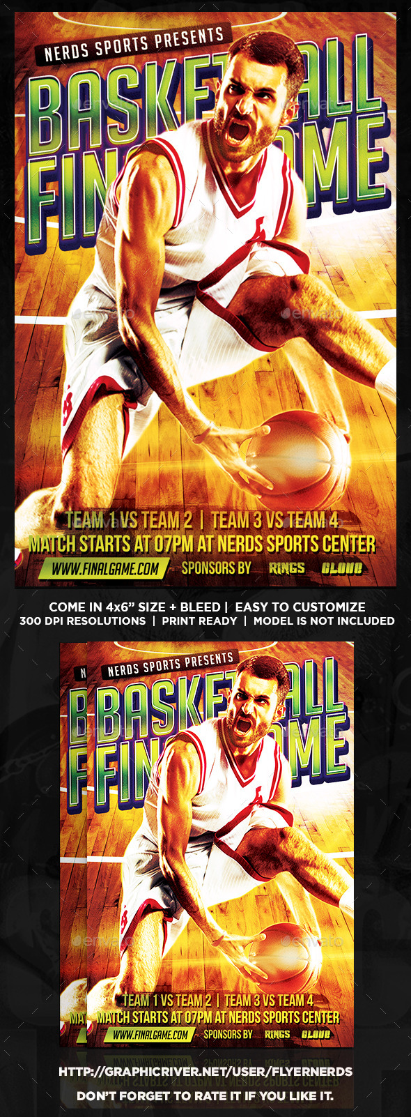 GraphicRiver Basketball Game Sports Flyer 10803615 GraphicRiver Basketball Game Sports Flyer 10803615