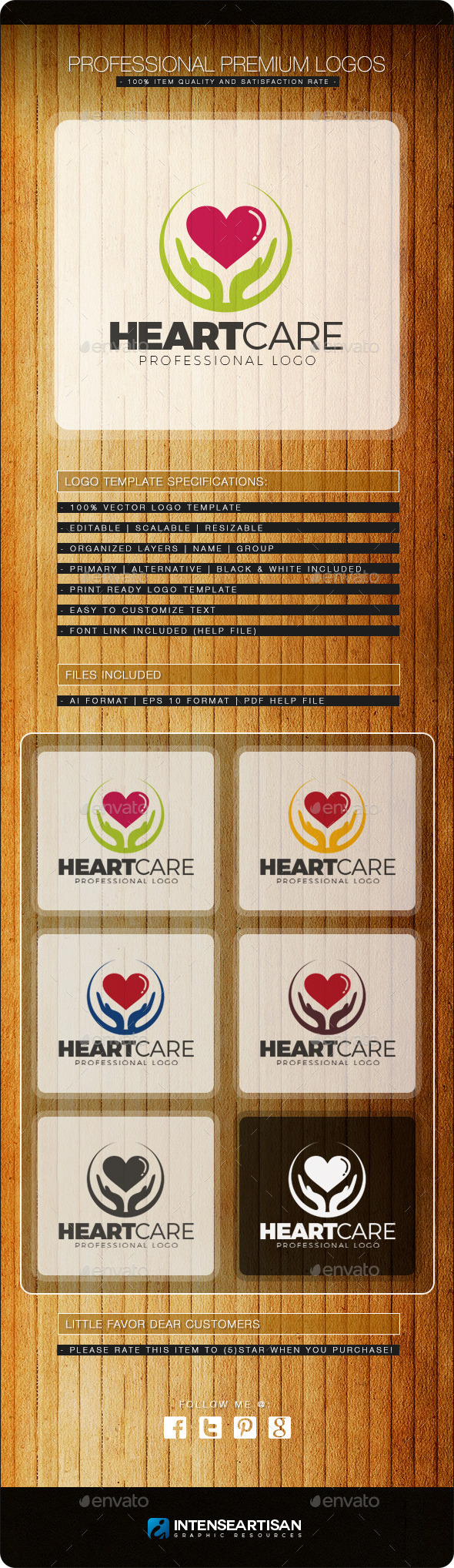 GraphicRiver Heart Care Logo Template 10803642 GraphicRiver Heart Care Logo Template 10803642