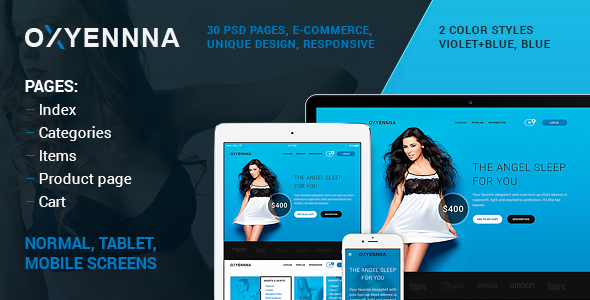 OXUENNNA - PSD e-commerce template