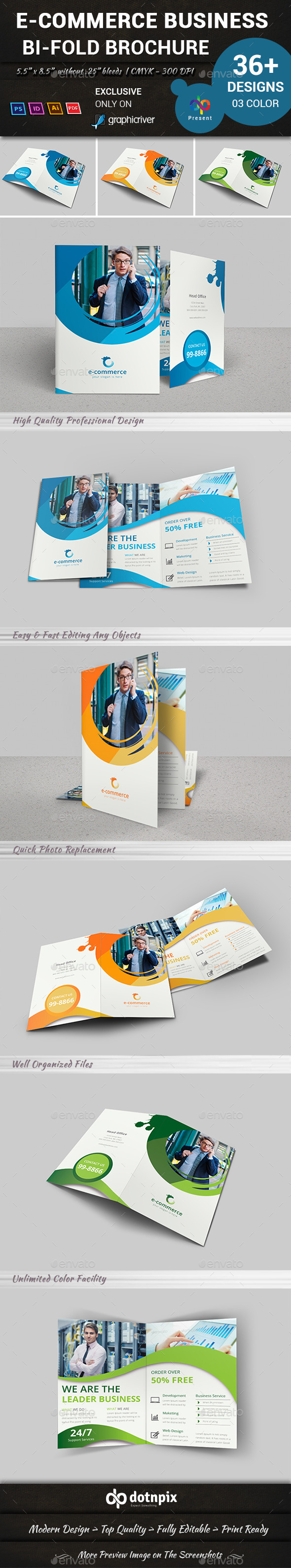 E-Commerce Business Bi-Fold Brochure (Corporate)