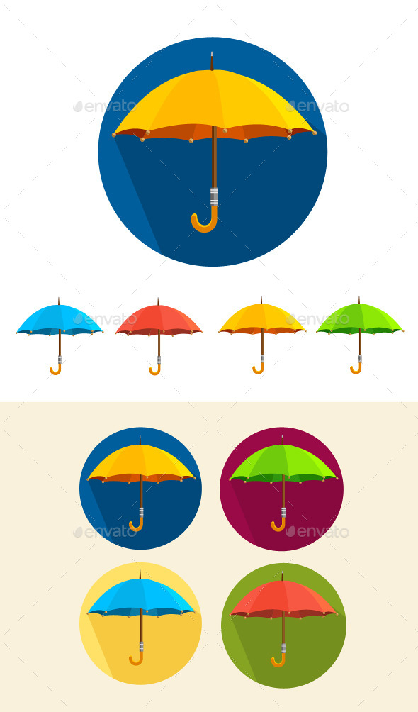 GraphicRiver Umbrella Set 10804769 GraphicRiver Umbrella Set 10804769