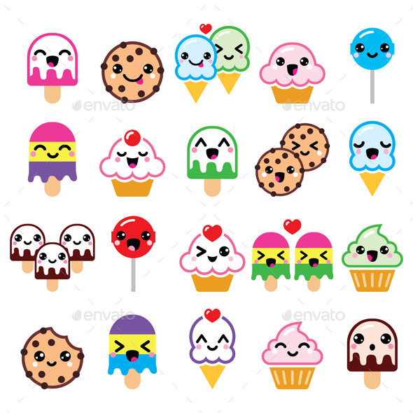 GraphicRiver Kawaii Food Characters 10393441 GraphicRiver Kawaii Food Characters 10393441