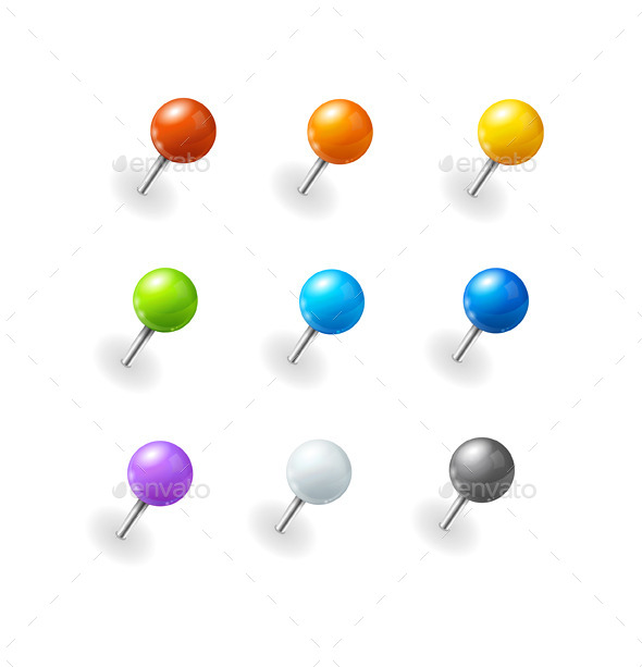 GraphicRiver Pushpin Set 10805370 GraphicRiver Pushpin Set 10805370