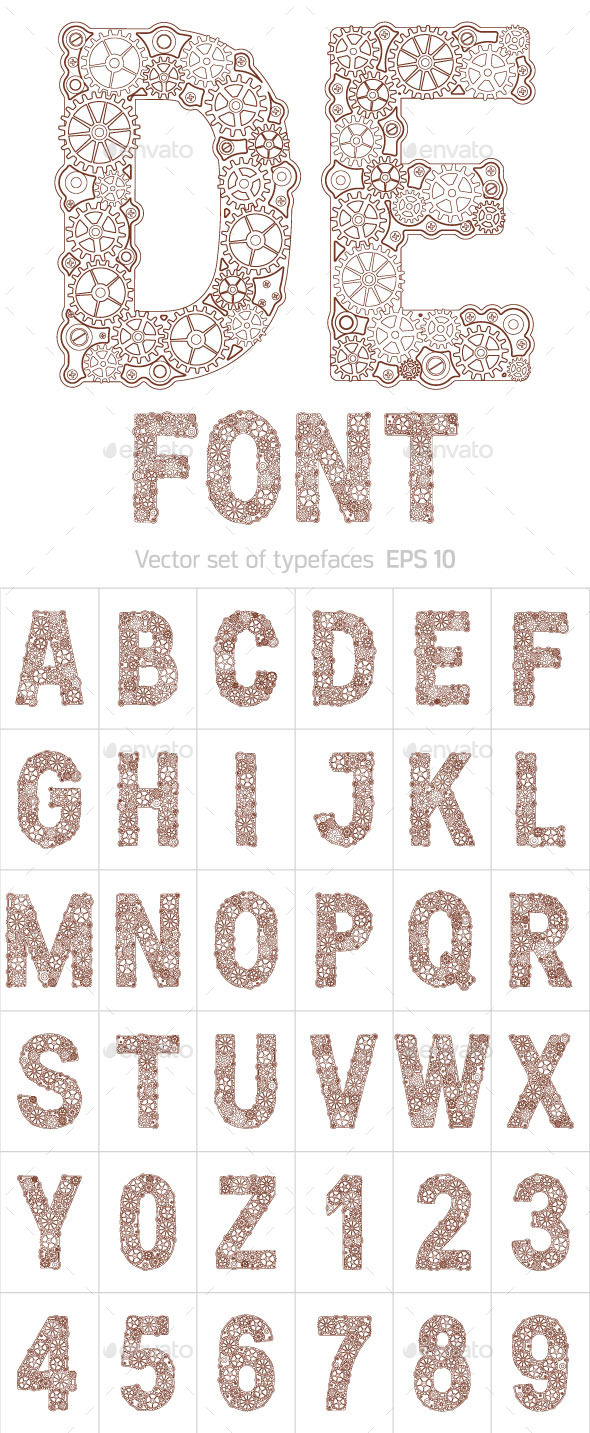 GraphicRiver Alphabet Gear 10806326 GraphicRiver Alphabet Gear 10806326