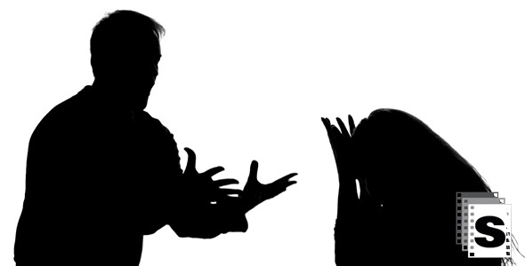 Man And Woman Silhouettes Arguing by stockfactory | VideoHive