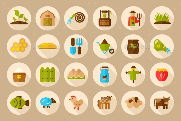 GraphicRiver Farm Garden Icons 10809222 GraphicRiver Farm Garden Icons 10809222