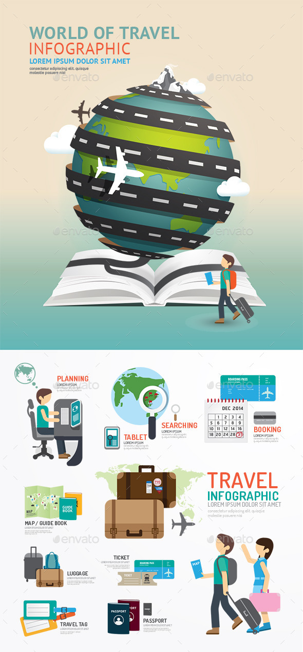 GraphicRiver Set of World Travel Template Design 10363367 GraphicRiver Set of World Travel Template Design 10363367