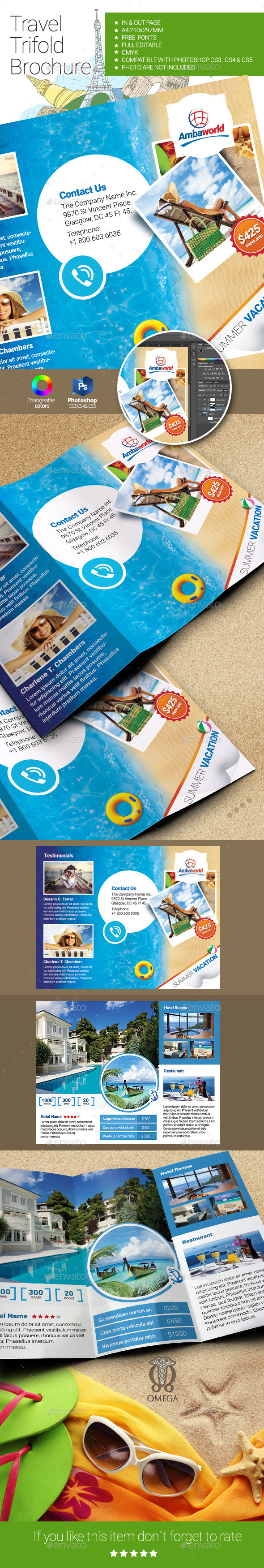 GraphicRiver Travel Trifold Brochure 10810346 GraphicRiver Travel Trifold Brochure 10810346