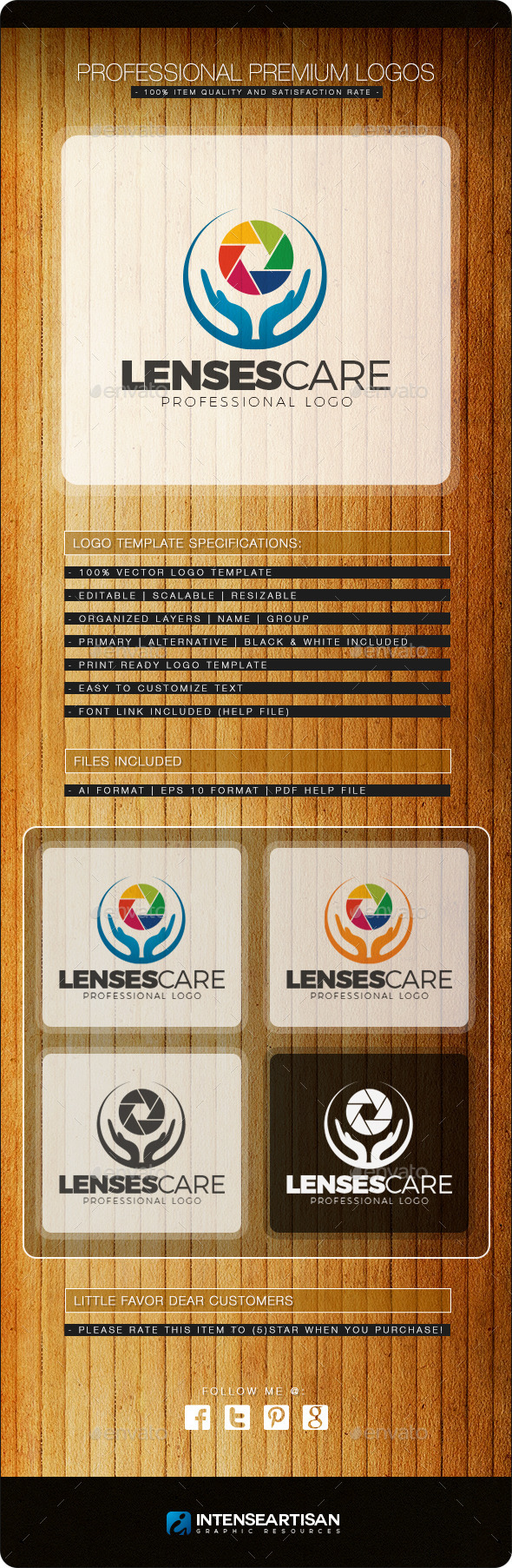 GraphicRiver Lenses Care Logo Template 10810829 GraphicRiver Lenses Care Logo Template 10810829