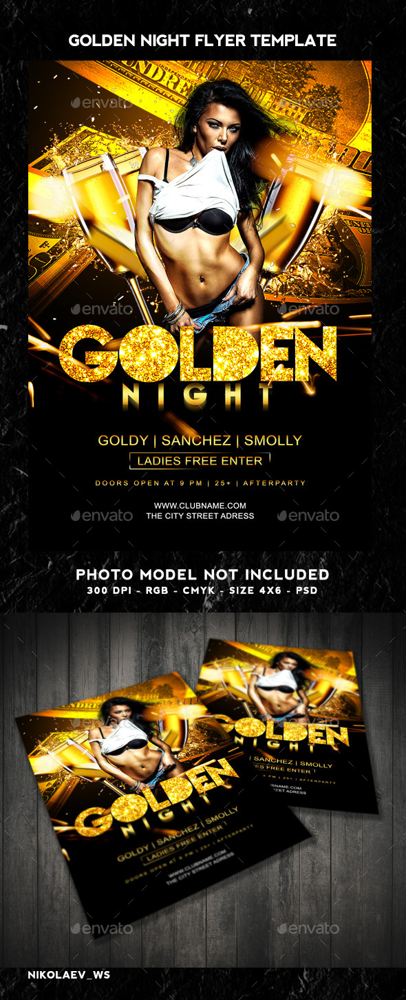 Golden Night Flyer (Clubs & Parties)