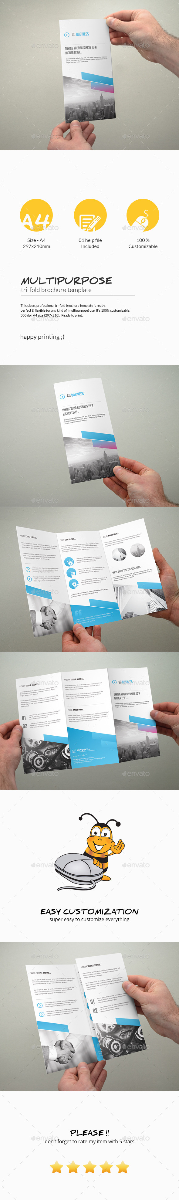 GraphicRiver Tri-Fold Brochure Multipurpose 10811249 GraphicRiver Tri-Fold Brochure Multipurpose 10811249