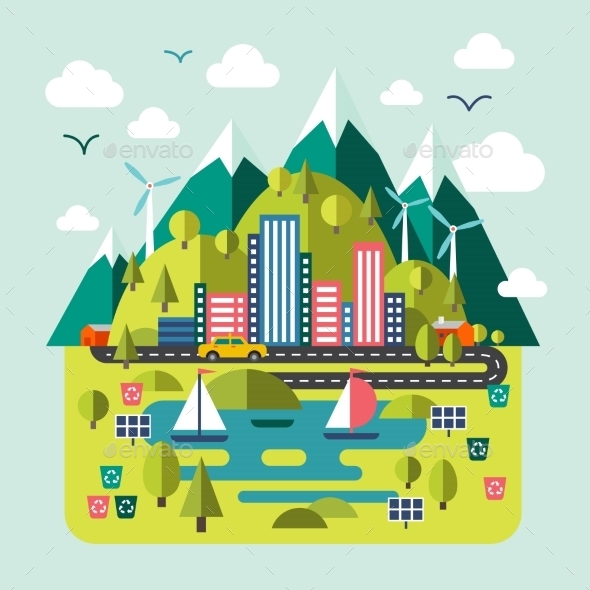 GraphicRiver Mountain Landscape 10812298 GraphicRiver Mountain Landscape 10812298