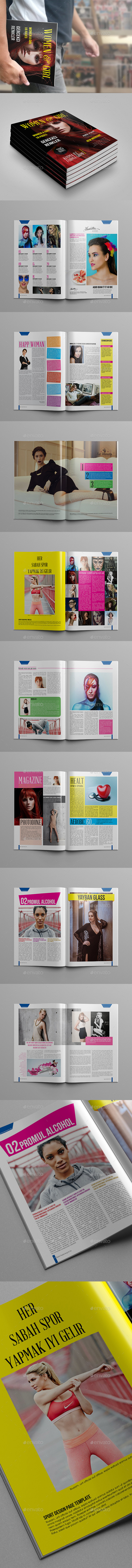 GraphicRiver Women And Girl Magazine Template 10813903 GraphicRiver Women And Girl Magazine Template 10813903