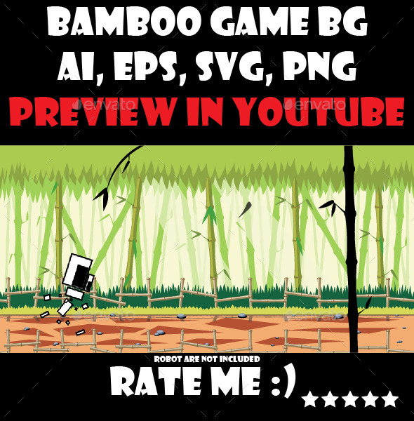 GraphicRiver Green bamboo forest game background 10814802 GraphicRiver Green bamboo forest game background 10814802