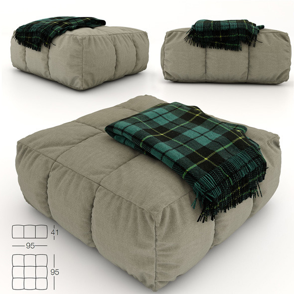 3DOcean Pouf and plaid 10815110 3DOcean Pouf and plaid 10815110