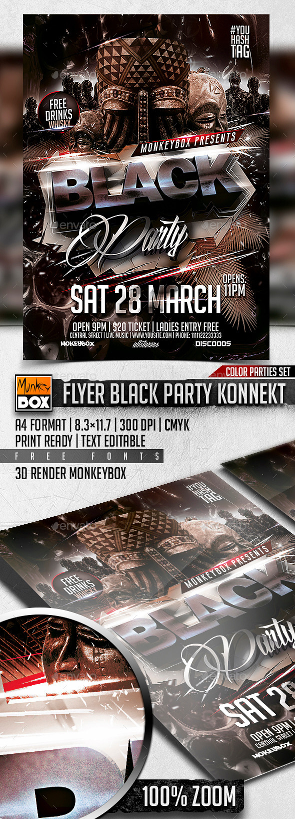 GraphicRiver Flyer Black Party Konnekt 10815483 GraphicRiver Flyer Black Party Konnekt 10815483