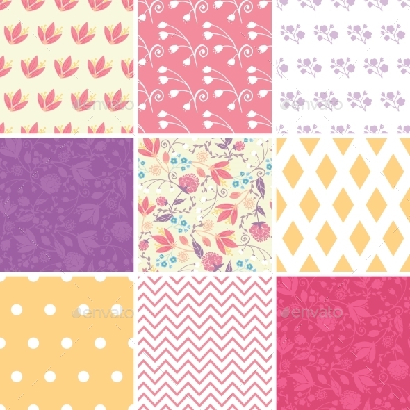 GraphicRiver Floral Patterns 10815546 GraphicRiver Floral Patterns 10815546