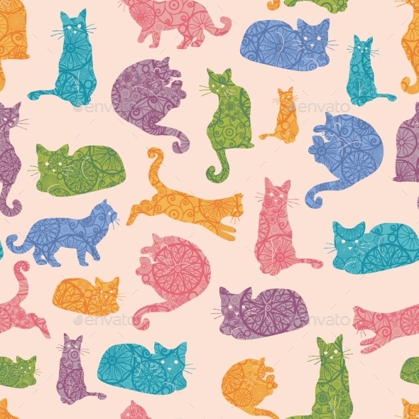 GraphicRiver Cats Pattern 10815559 GraphicRiver Cats Pattern 10815559