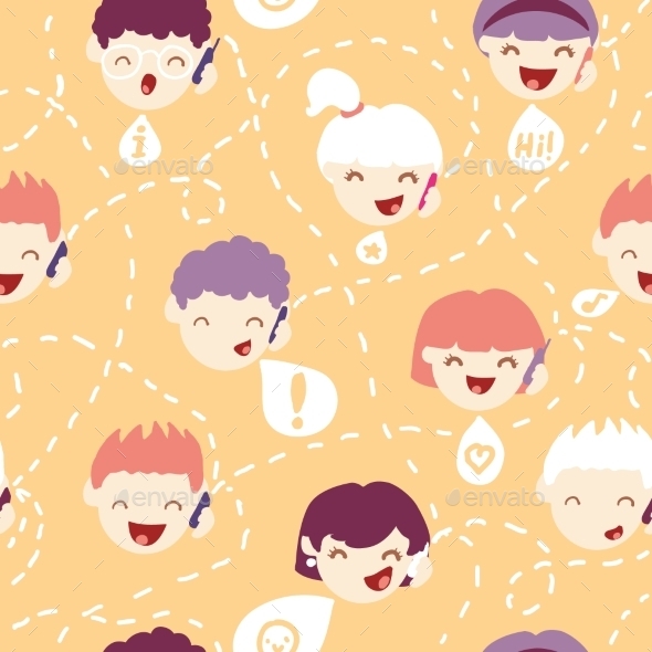 GraphicRiver People Talking on the Mobile Phone Seamless Pattern 10815581 GraphicRiver People Talking on the Mobile Phone Seamless Pattern 10815581